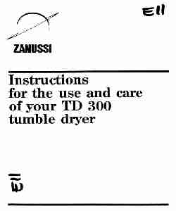 Zanussi Clothes Dryer TD 300-page_pdf